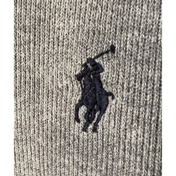 Polo Ralph Lauren Pullover Mens Size XL Gray Zip Pullover Flesh Pony Relax Heavy - Picture 3 of 10